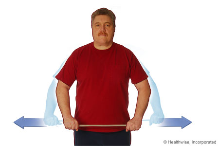Hip- level pull exercise Hip- level pull exercise