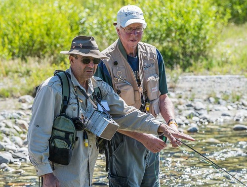 Fly-fishing: The tie that binds men with cancer, disabled military personnel
